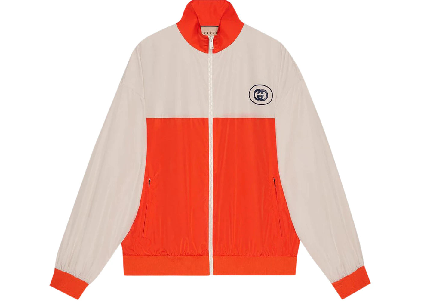 Gucci GG Logo Track Jacket Orange Ivory