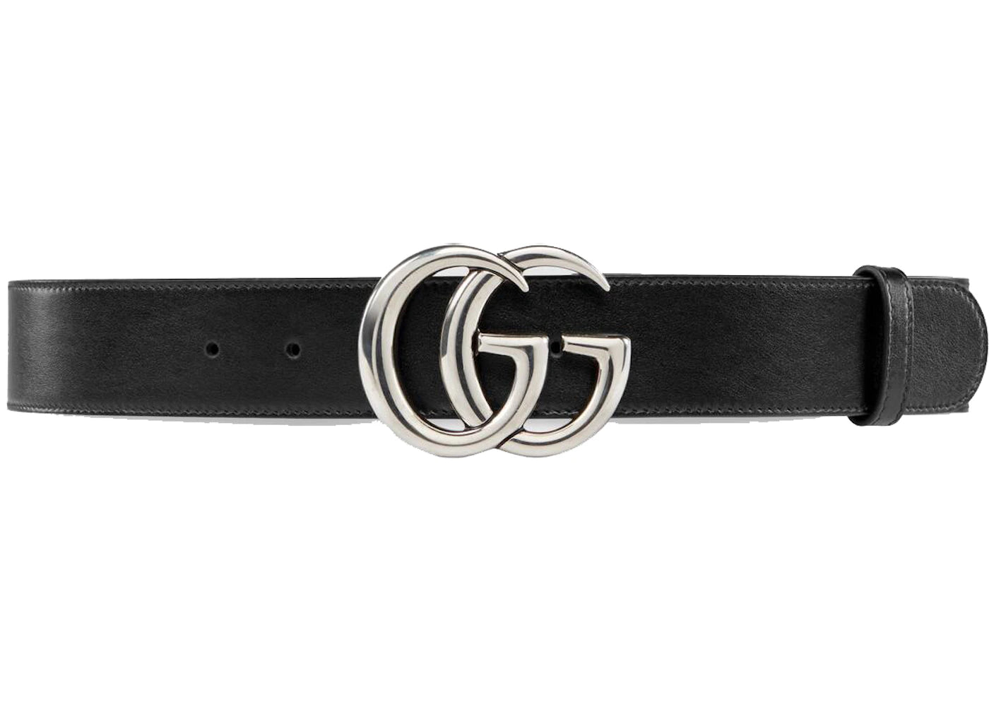 Gucci GG Marmont Belt Palladium-toned Buckle 1.5 Width Black
