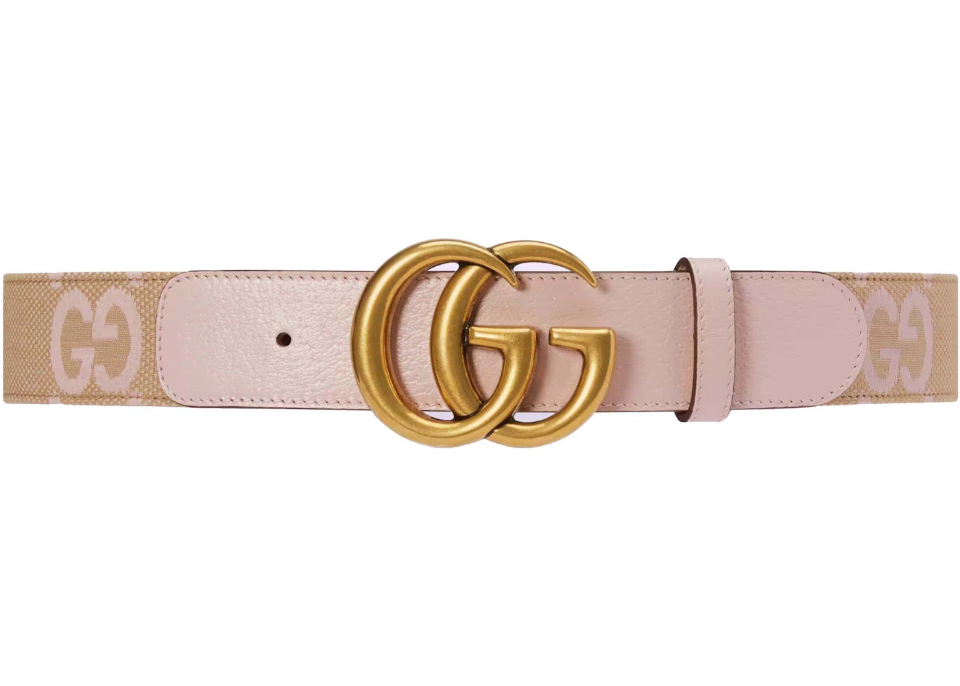 Gucci GG Marmont Jumbo GG Belt Beige/Light Pink