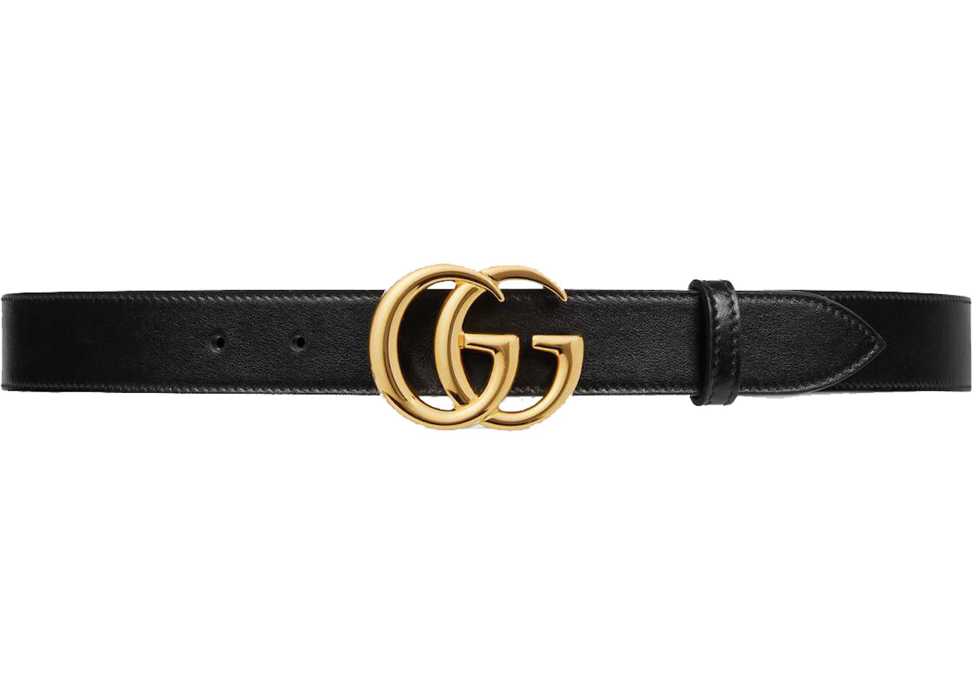 Gucci GG Marmont Belt Shiny Buckle 1 Width Black