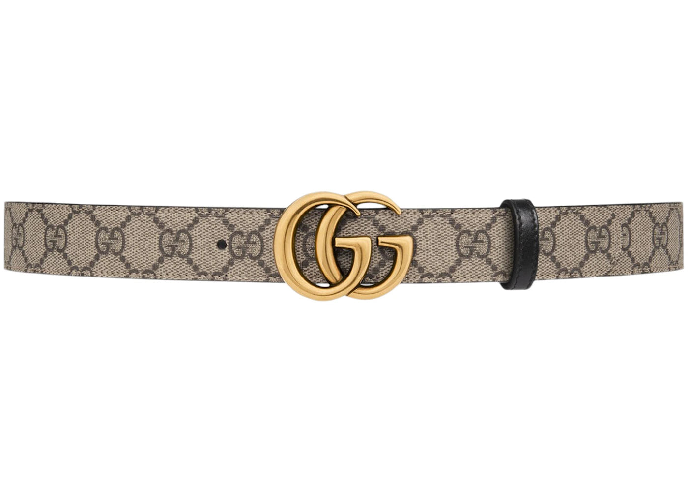 Gucci GG Marmont Reversible Belt GG Supreme Beige/Ebony/Black