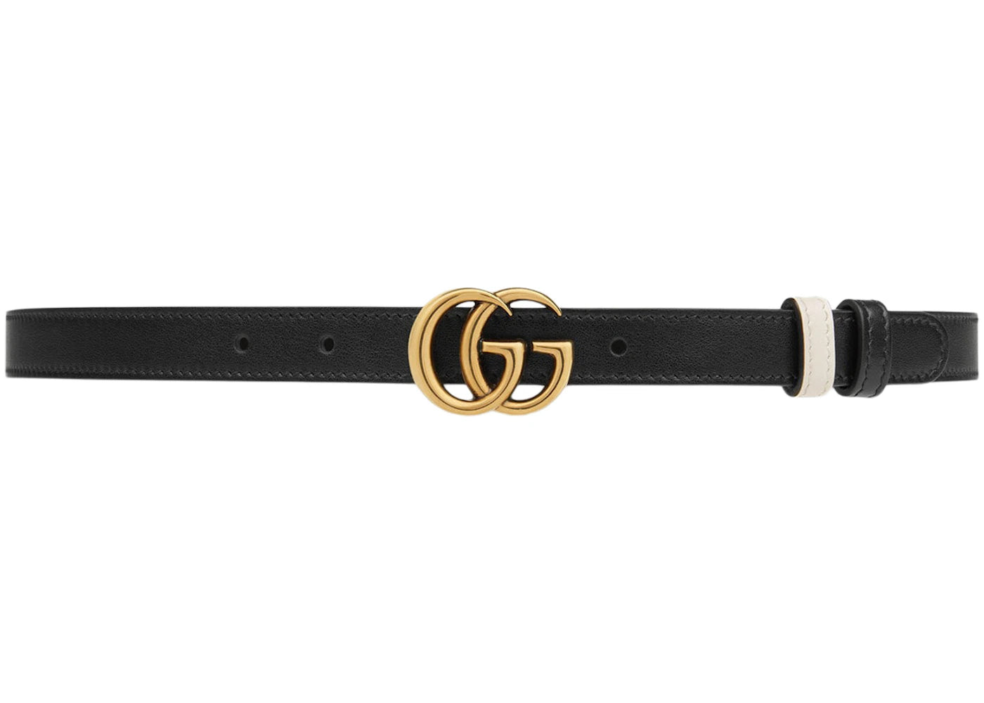 Gucci GG Marmont Reversible Thin Belt Black/White