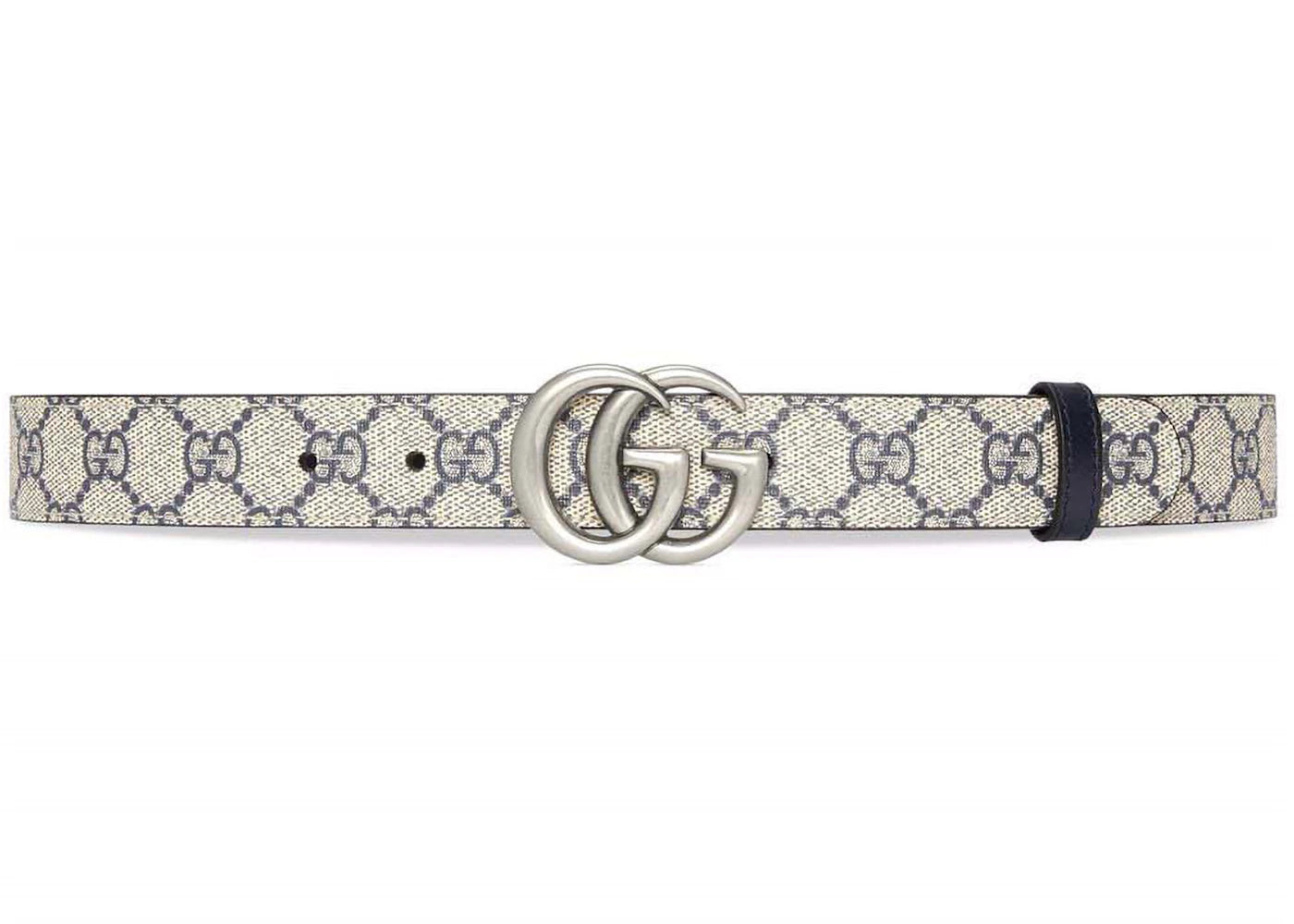 Gucci GG Marmont Reversible Belt Beige/Navy