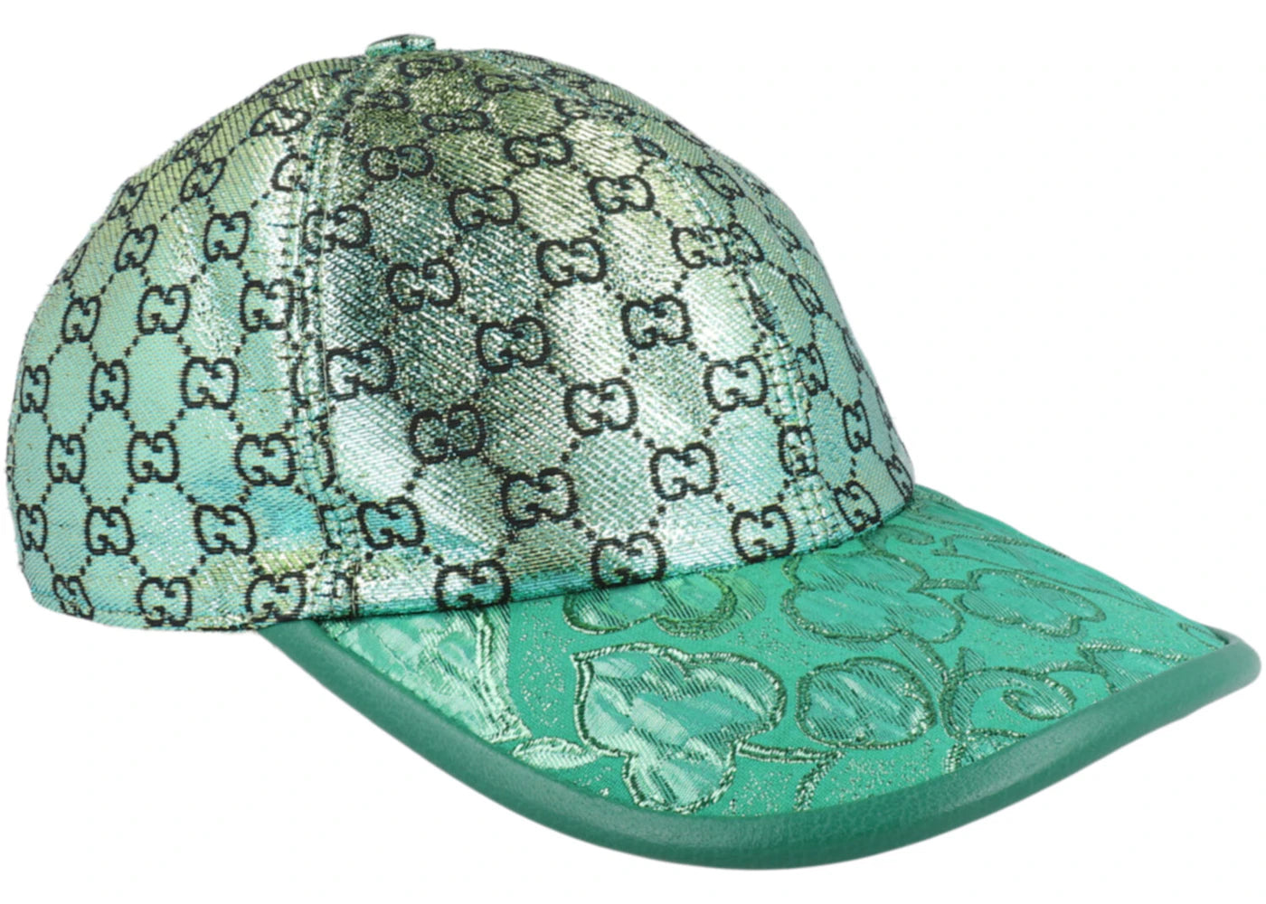 Gucci GG Metallic Baseball Cap Green