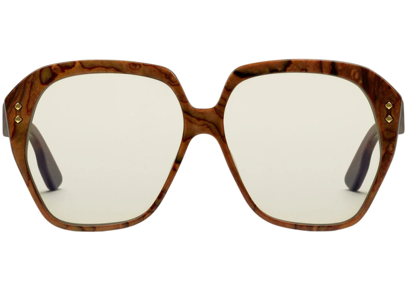 Gucci Geometric Frame Sunglasses Shiny Brown/Light Yellow (705334 J0740 2374)