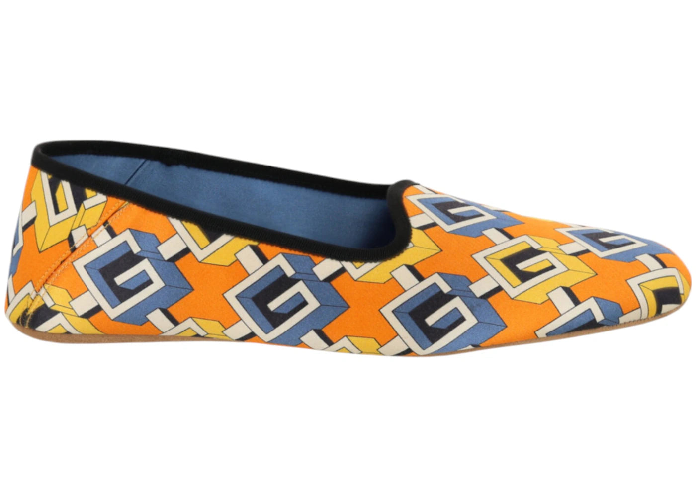 Gucci Geometric G Print Slippers Yellow (Women's)