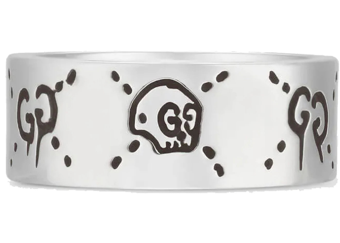 Gucci Ghost Skull Ring Silver