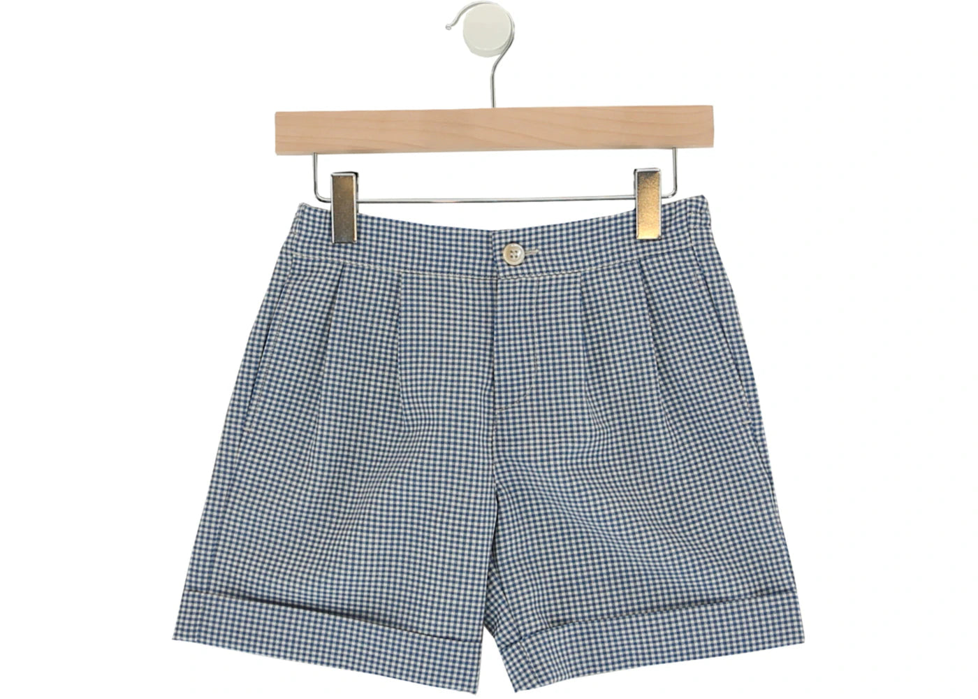 Gucci Gingham Wool-Blend Shorts Blue