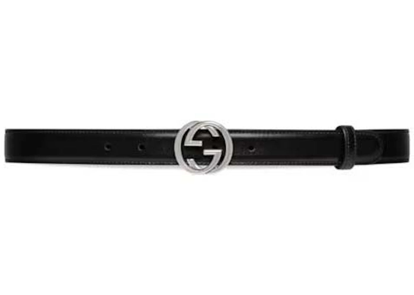 Gucci Interlocking G Belt Black/Silver-tone