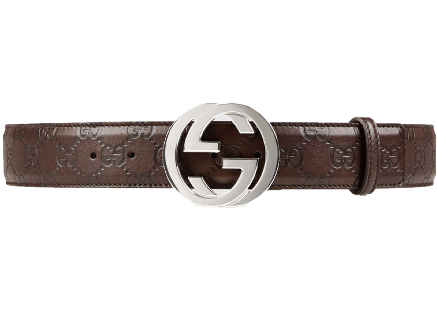 Gucci Interlocking G Belt Guccissima Dark Brown