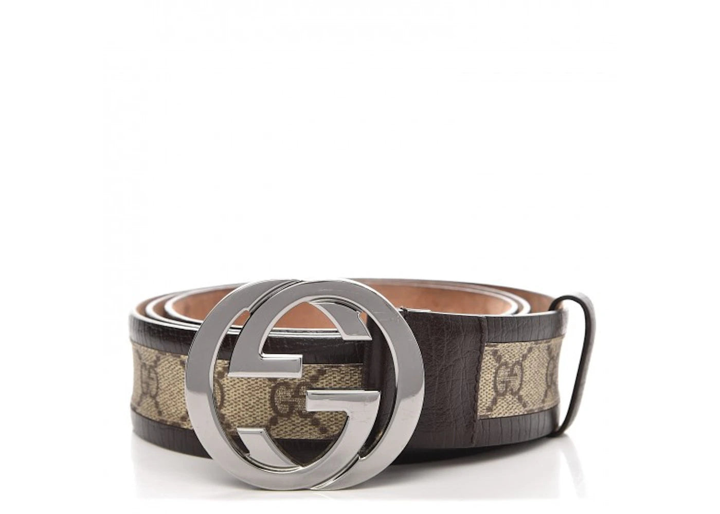 Gucci Interlocking G Belt Monogram GG Dark Brown