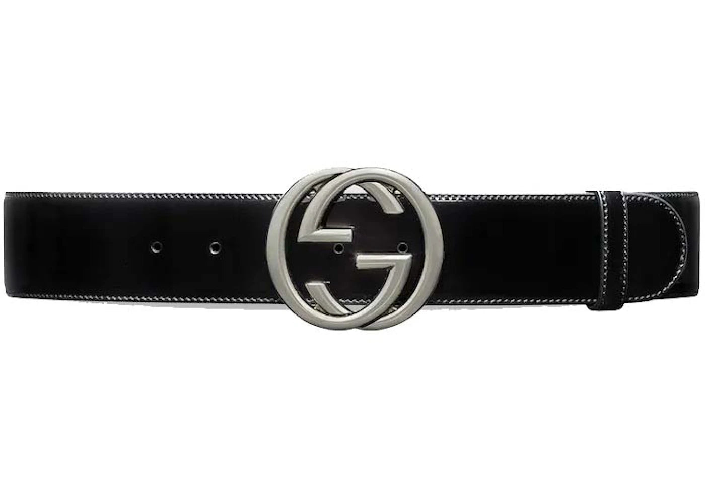 Gucci Interlocking G Buckle Wide Belt Black