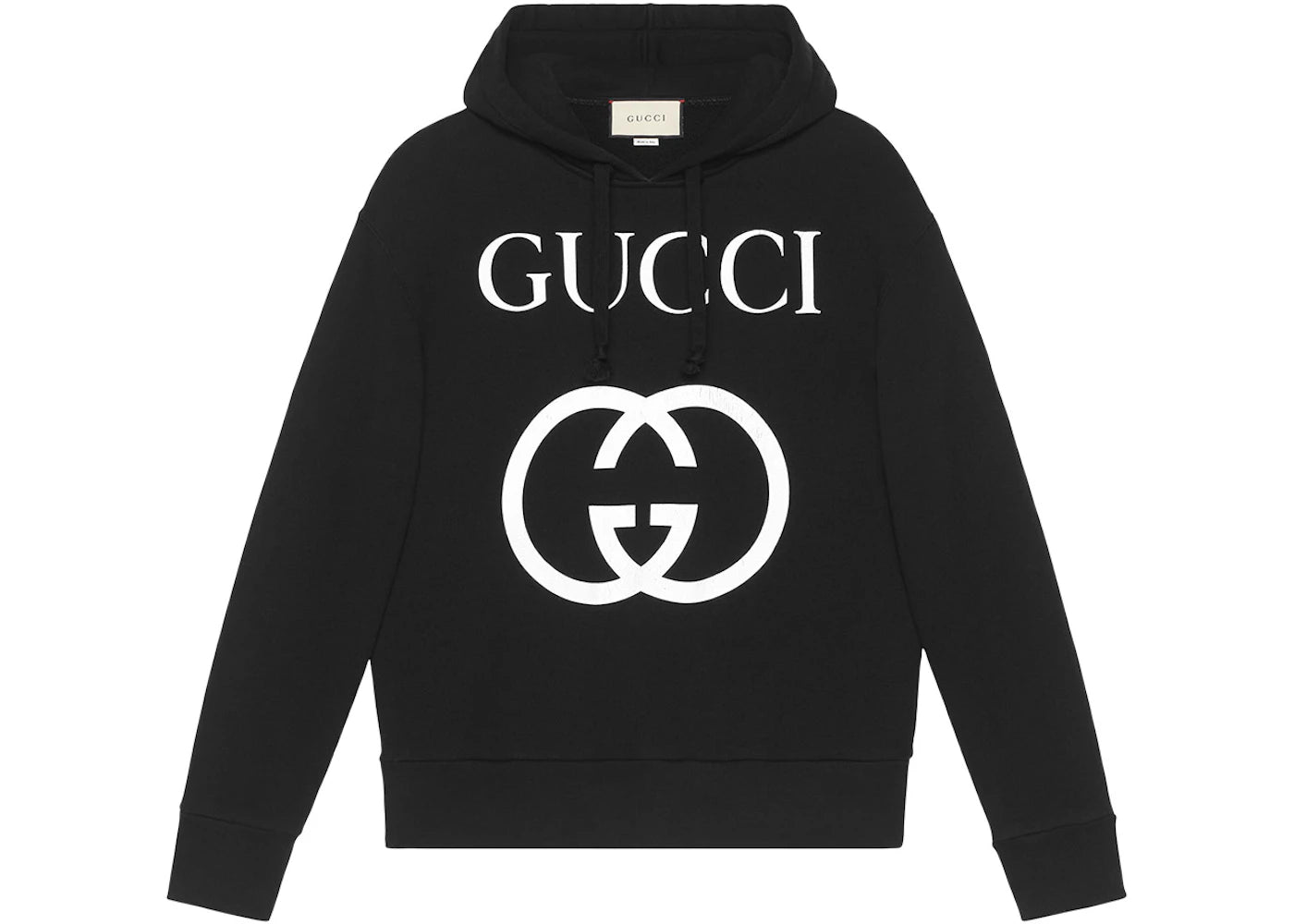 Gucci Interlocking G Oversize Fit Hoodie Black/White