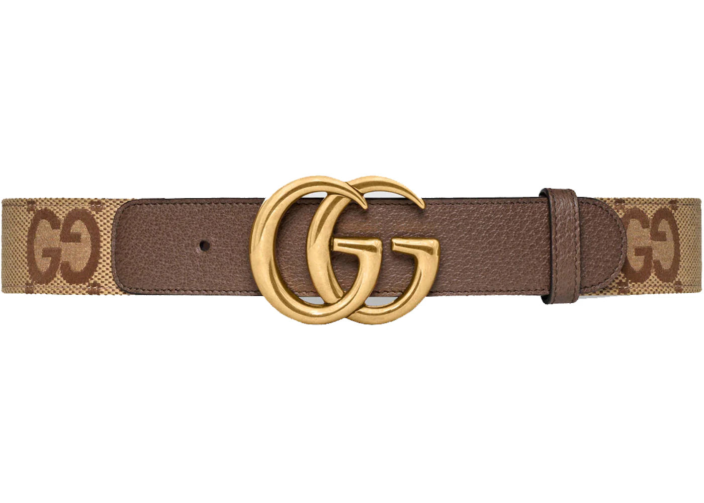 Gucci Jumbo GG Marmont Wide Belt Camel/Ebony