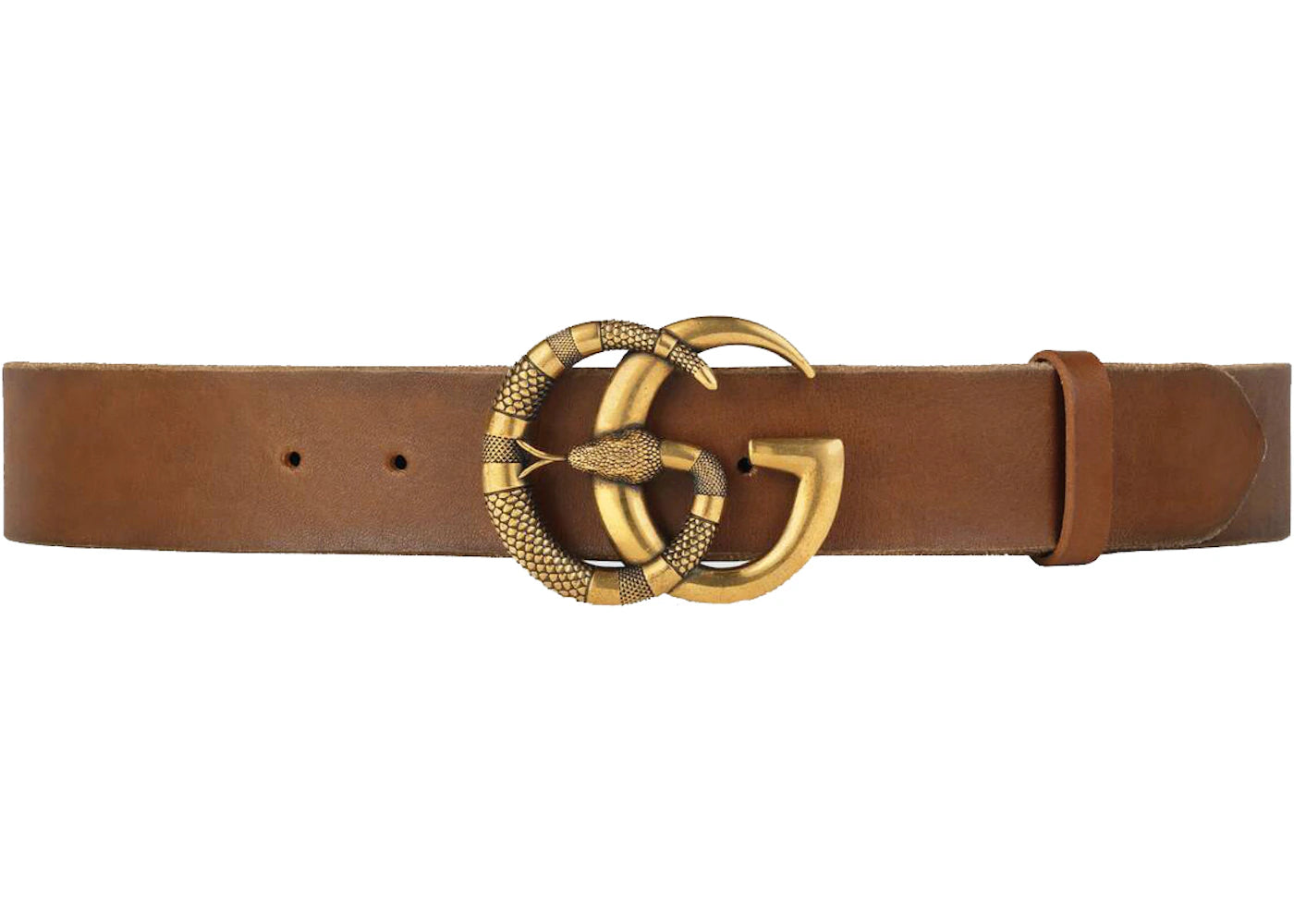 Gucci Leather Belt Double G Buckle with Snake 1.5 Width Cuir