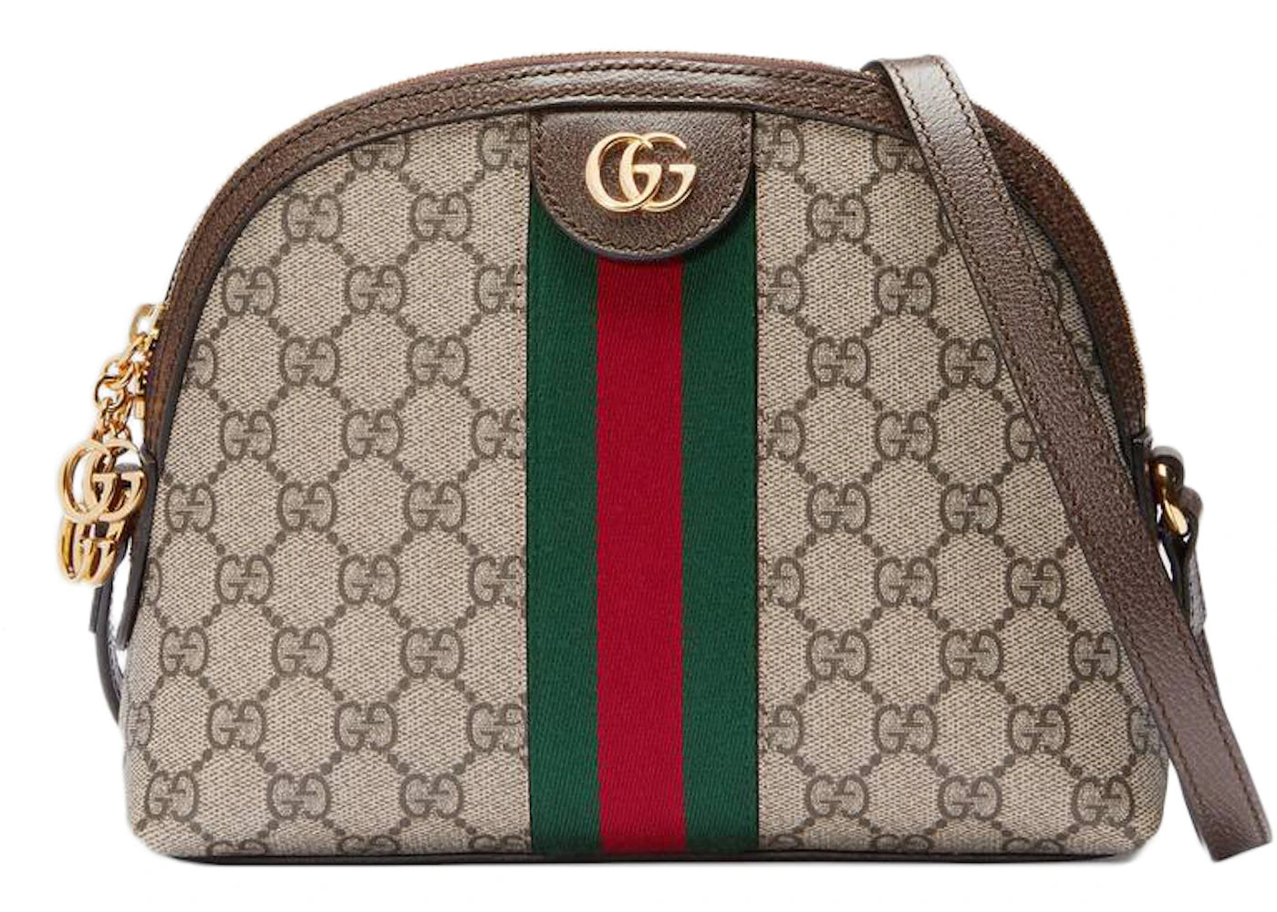 Gucci Ophidia GG Web Shoulder Small Beige