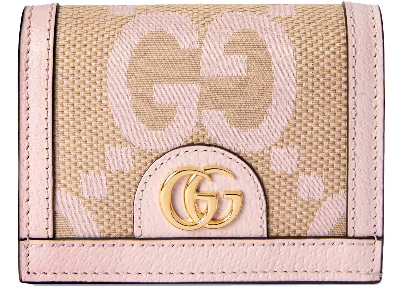 Gucci Ophidia Jumbo GG Card Case Beige/Light Pink