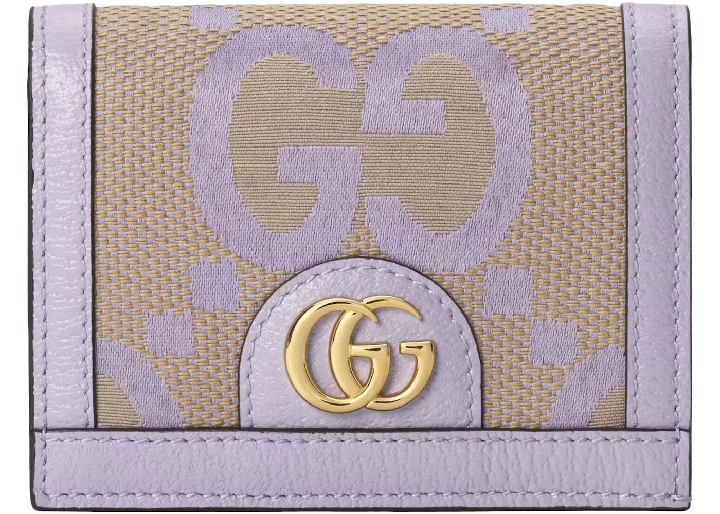 Gucci Ophidia Jumbo GG Card Case Beige/Lilac