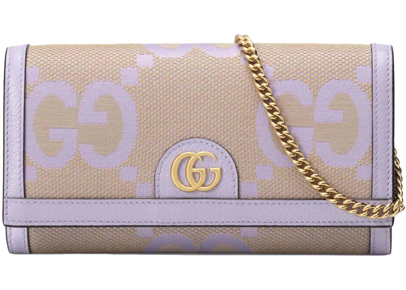 Gucci Ophidia Jumbo GG Continental Wallet Beige/Lilac