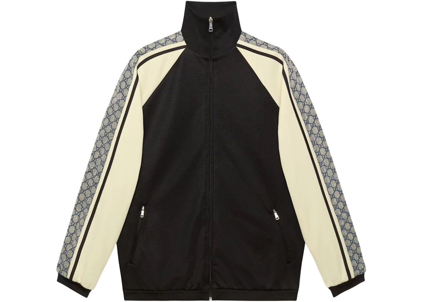 Gucci Oversize Technical Jersey Jacket Black/Ivory