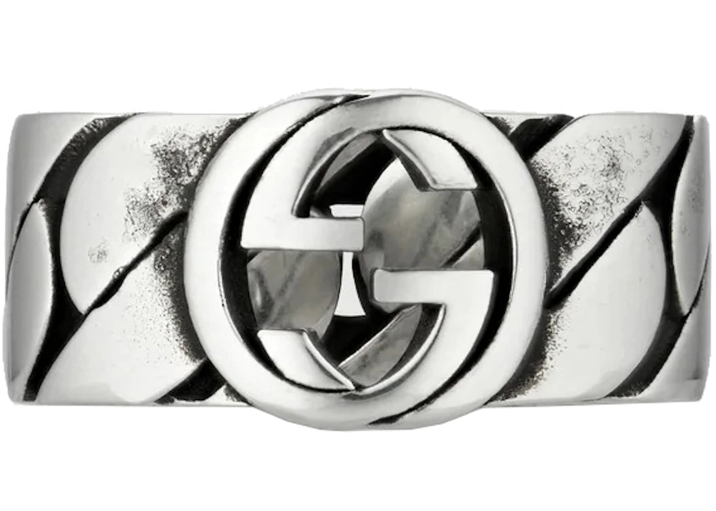 Gucci Ring With Interlocking G Silver Metal