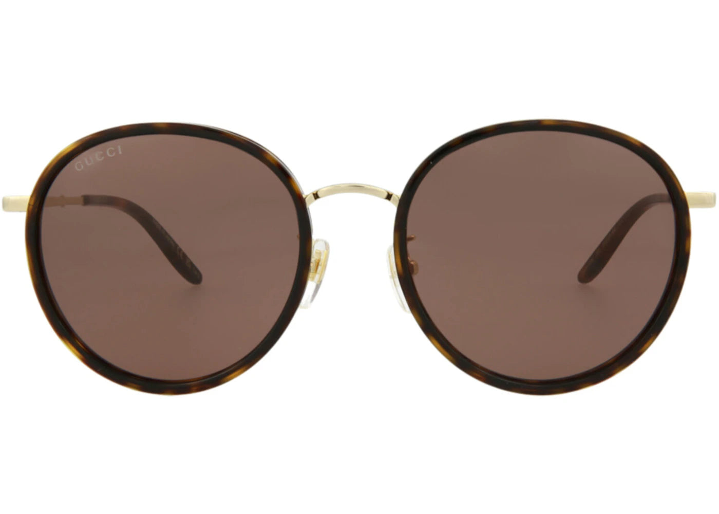 Gucci Round-Frame Acetate Sunglasses Havana/Gold/Brown (GG0677SK-30008622-002)