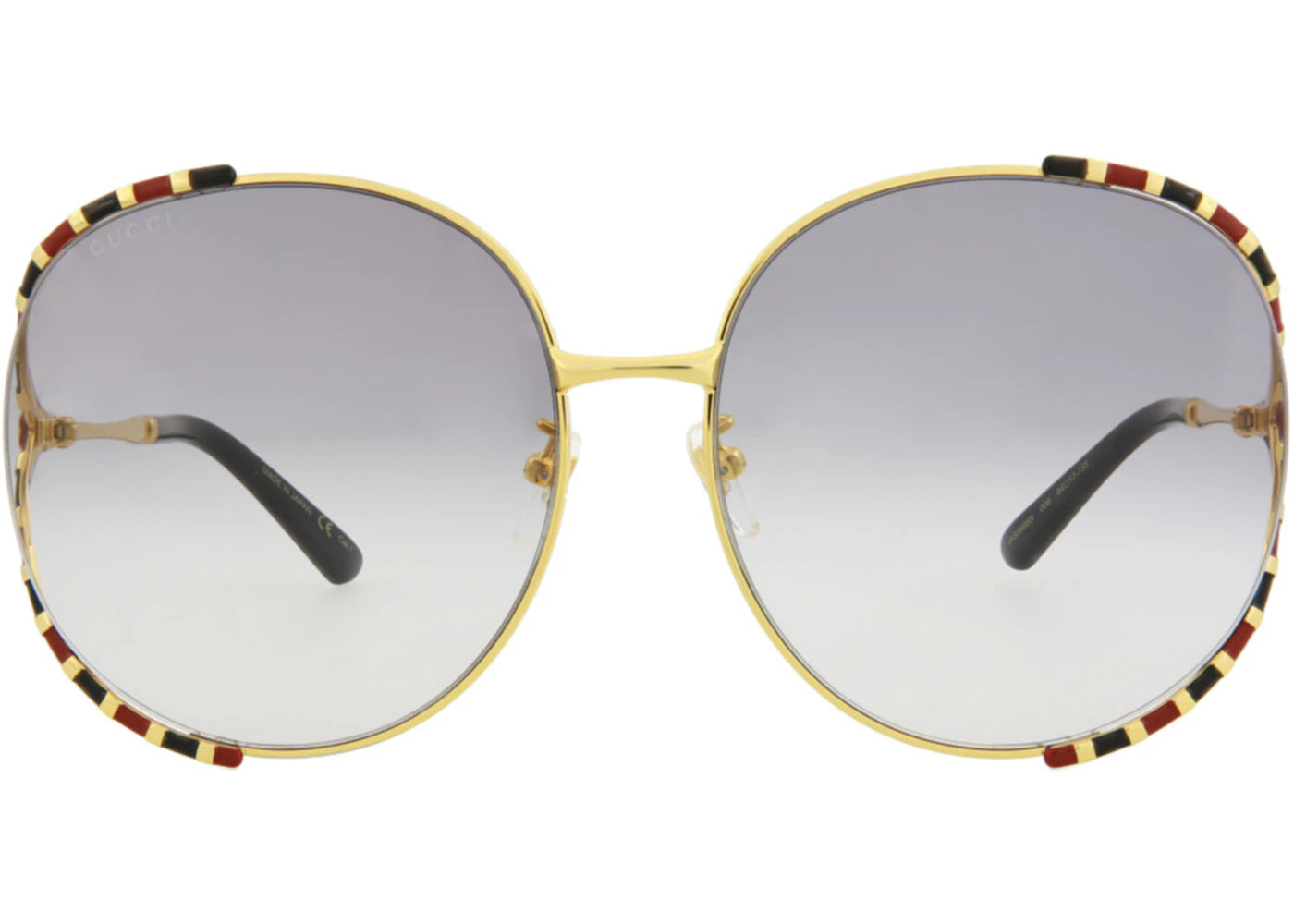 Gucci Round-Frame Metal Sunglasses Gold Gold Grey (GG0595S-30008116-006)