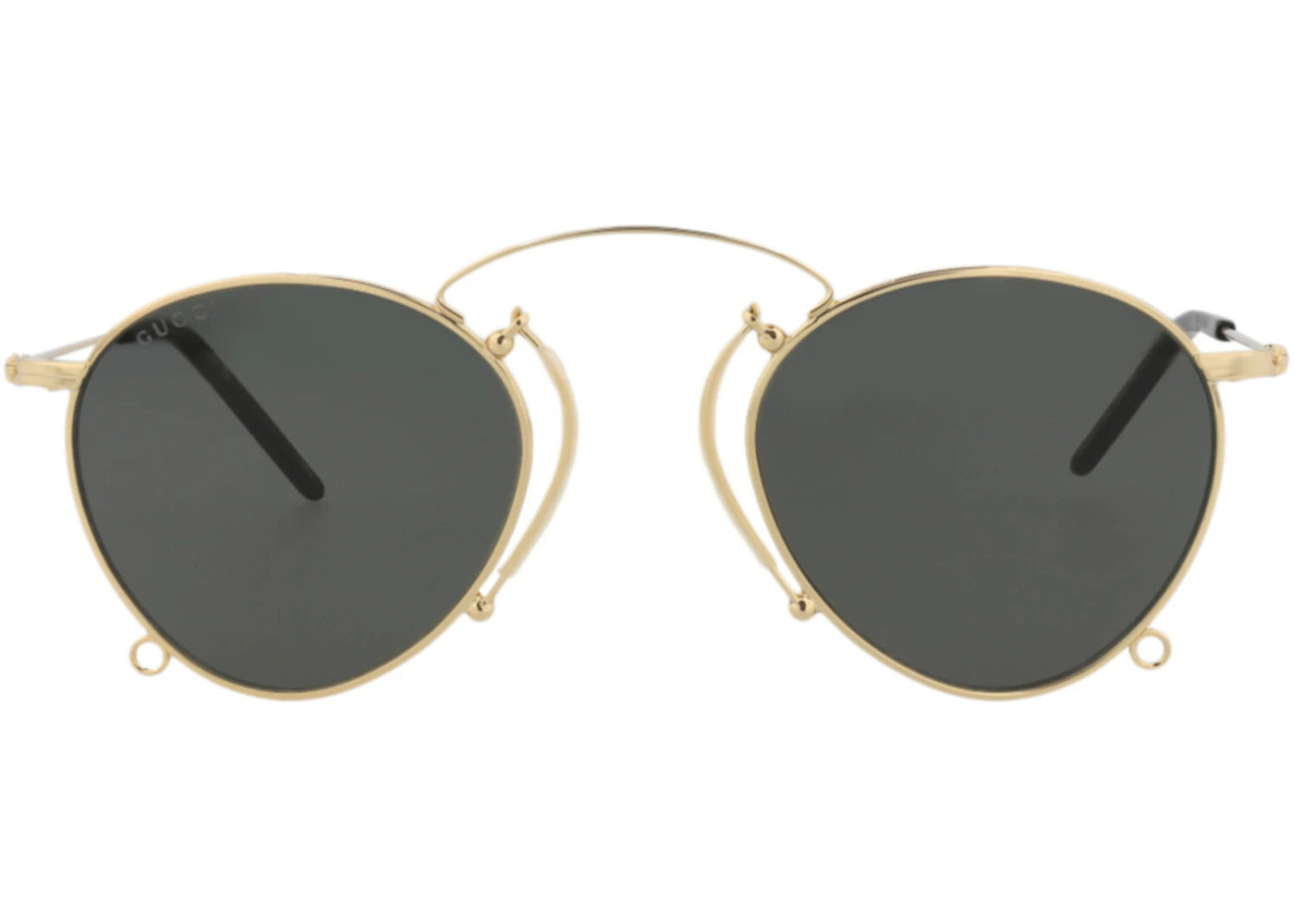 Gucci Round-Frame Metal Sunglasses Gold/Gold/Grey (GG1034S-30011714-002)