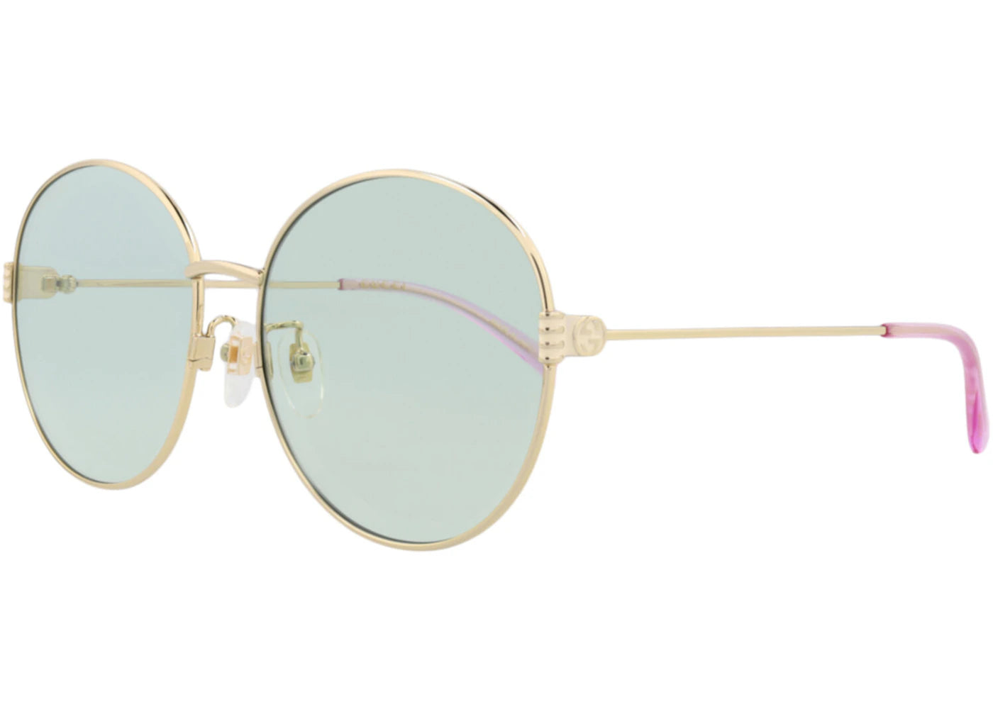 Gucci Round Oval Sunglasses Gold Gold Green (GG1281SK-30013957-003)