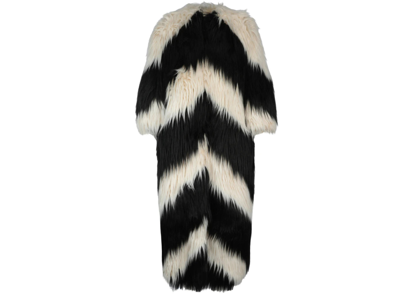Gucci Shag Faux Fur Coat White/Black