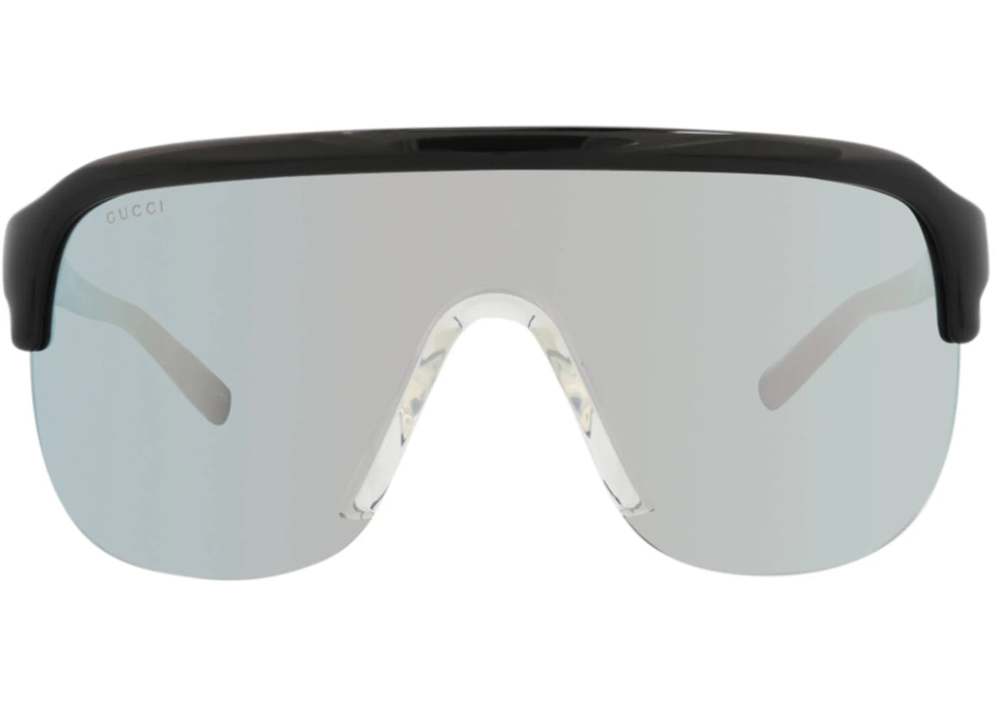 Gucci Shield-Frame Injection Sunglasses Black Black Silver (GG1645S-30015323-003)