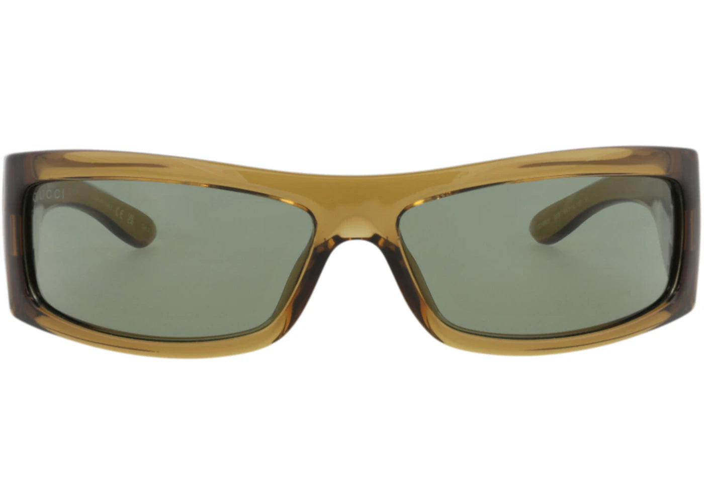 Gucci Shield-Frame Injection Sunglasses Brown Brown Green (GG1492S-30014769-003)