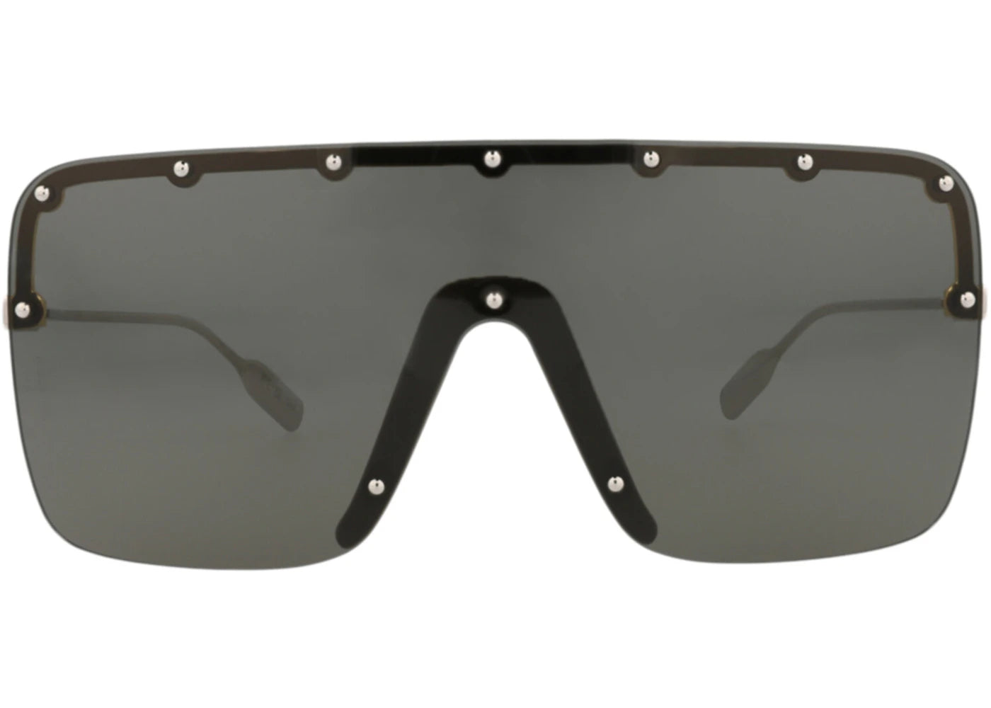Gucci Shield-Frame Metal Sunglasses Gold Silver Grey (GG1245S-30013610-004)