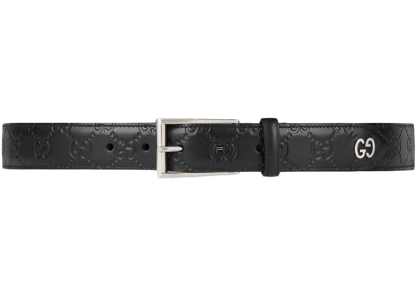 Gucci Signature Belt with GG Detail 1 Width Black