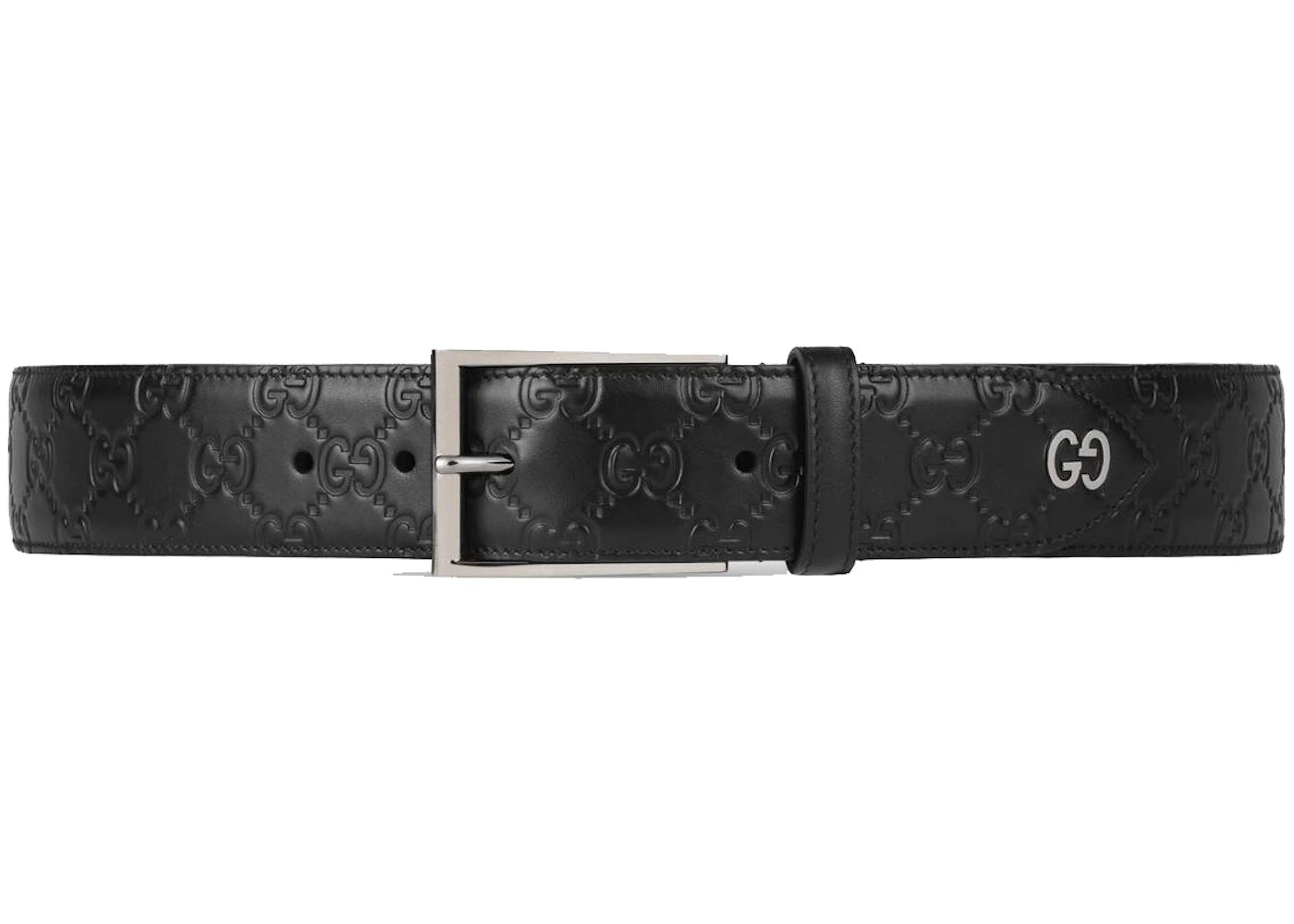 Gucci Signature Belt with GG Detail 1.5 Width Black