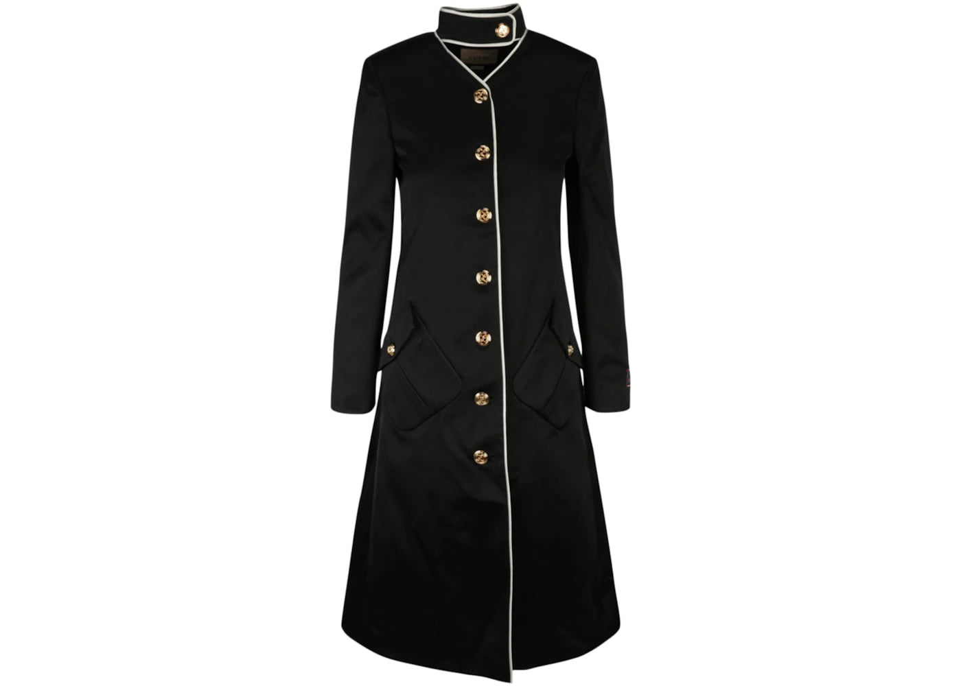 Gucci Silk Duschesse Coat Black
