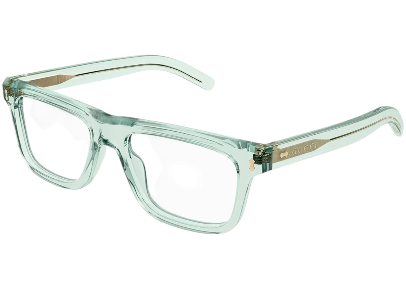 Gucci Square Eyeglasses Transparent Light Green (GG1525O 004)