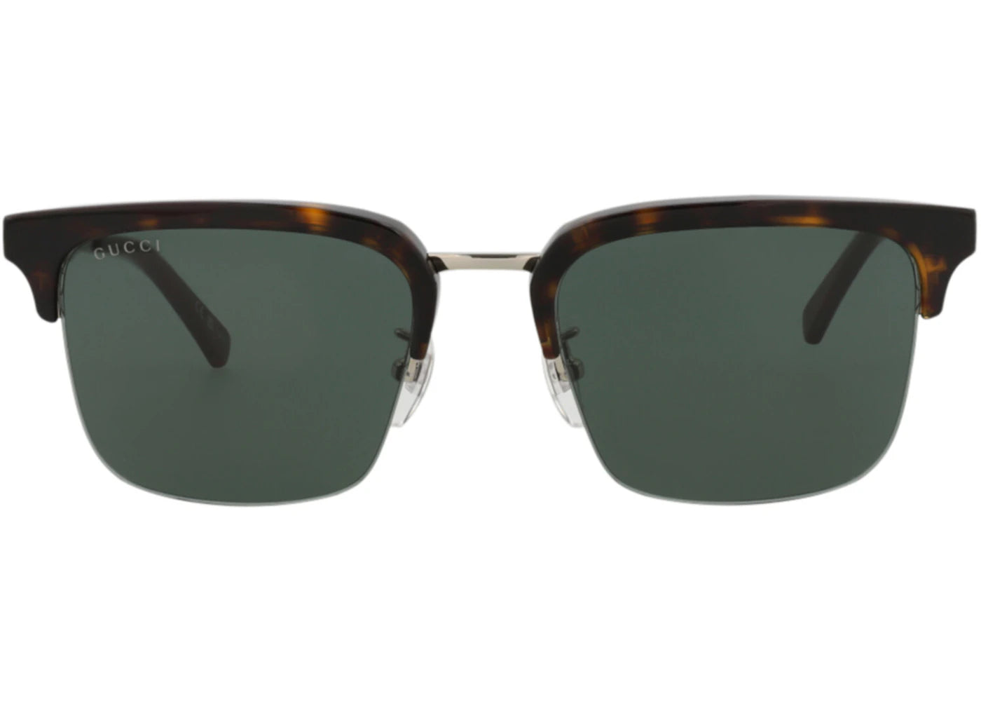 Gucci Square-Frame Acetate Sunglasses Havana/Silver/Green (GG1226S-30013483-003)