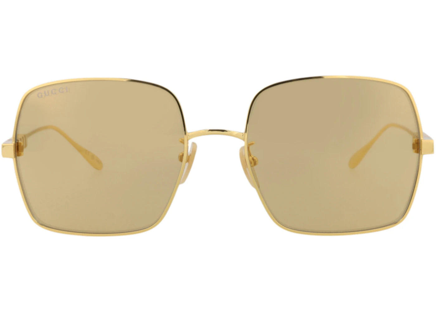 Gucci Square-Frame Metal Sunglasses Gold/Gold/Gold (GG1434S-30014434-004)