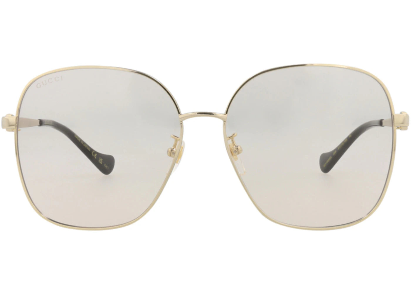 Gucci Square-Frame Metal Sunglasses Gold/Gold/Yellow (GG1089SA-30012967-005)