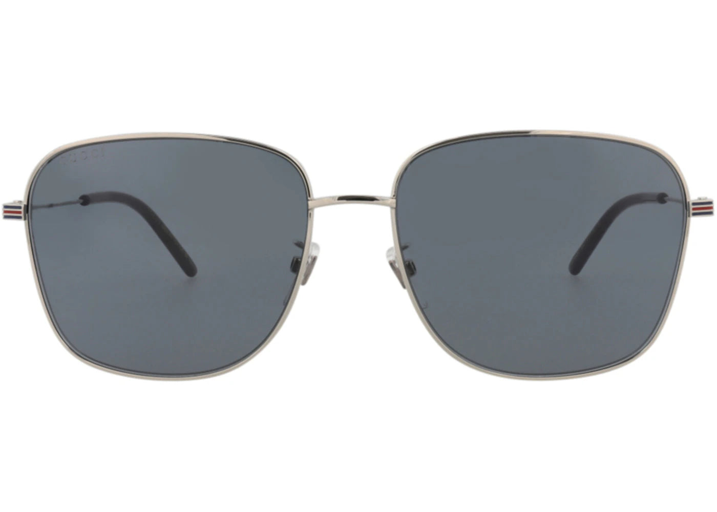 Gucci Square-Frame Metal Sunglasses Silver/Silver/Blue (GG1464SA-30014464-004)