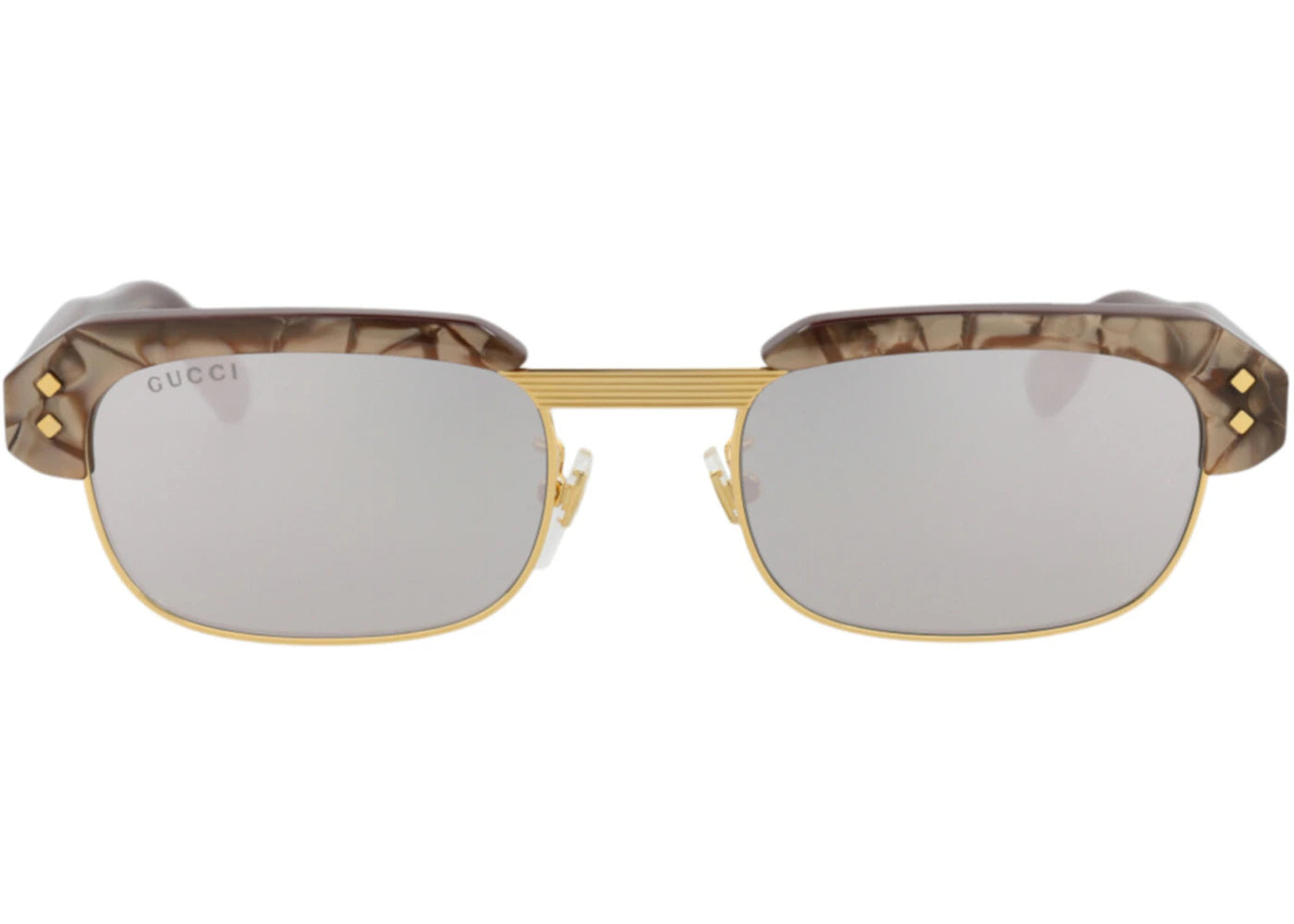 Gucci Square-Frame Recycled Acetate Sunglasses Brown/Brown/Silver (GG1480S-30014510-002)