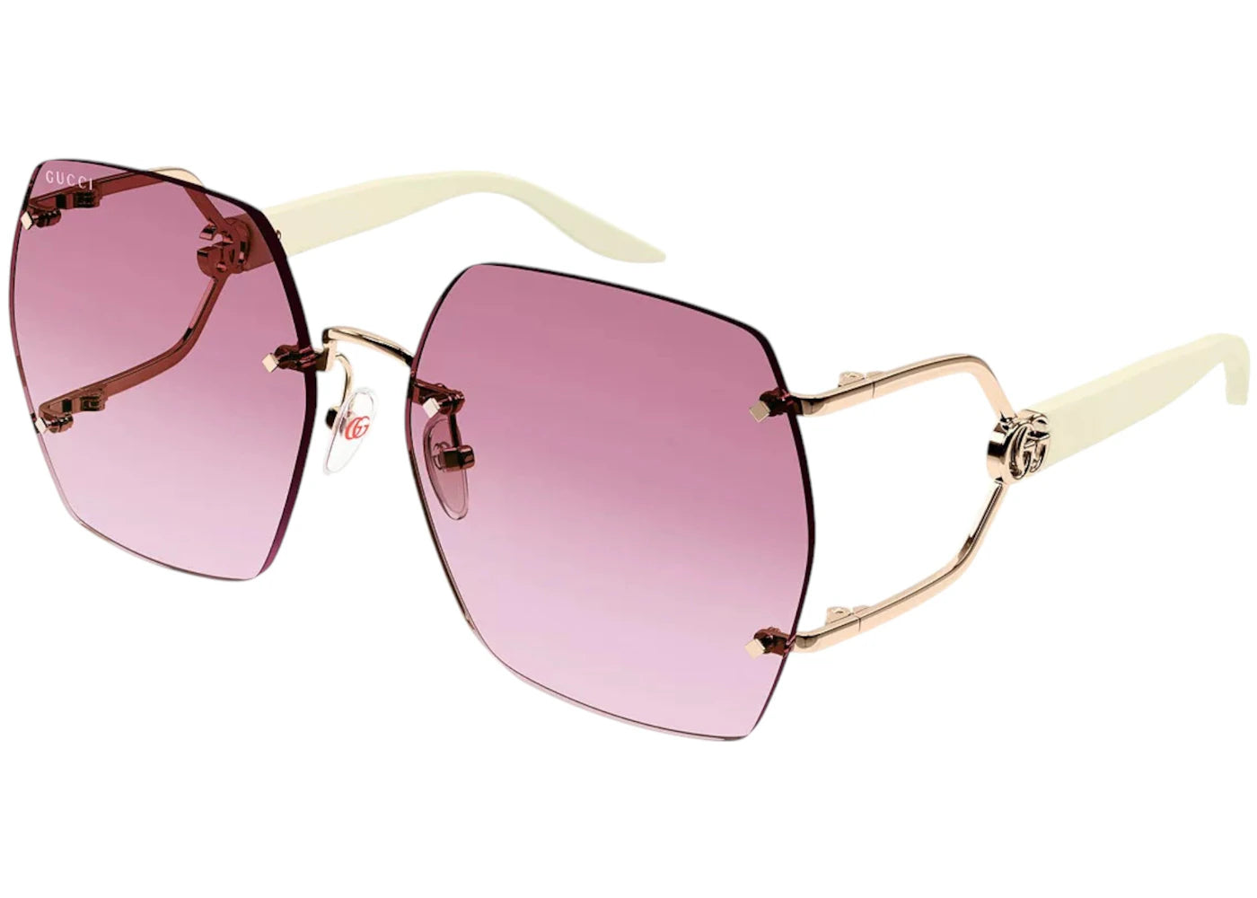 Gucci Square Sunglasses Gold Ivory Violet (GG1562S-004-FR)