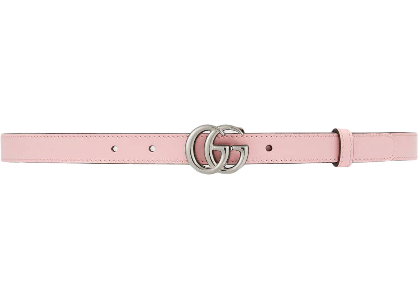 Gucci Thin Belt Double G Buckle .8 Width Pastel Pink