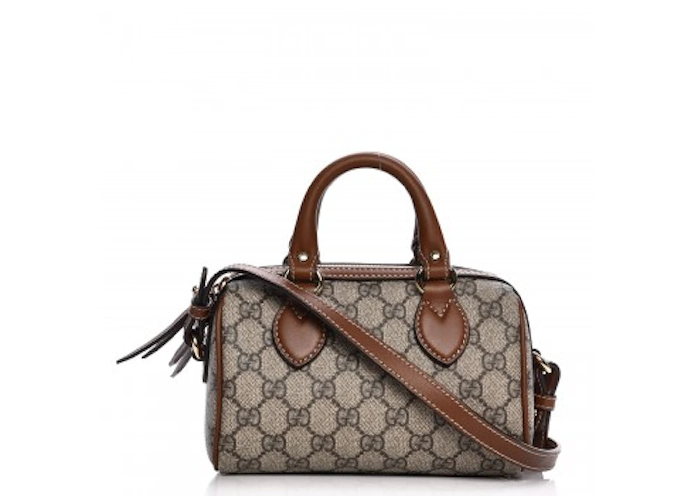 Gucci Boston Bag Top Handle GG Supreme Monogram Mini Brown/Cognac