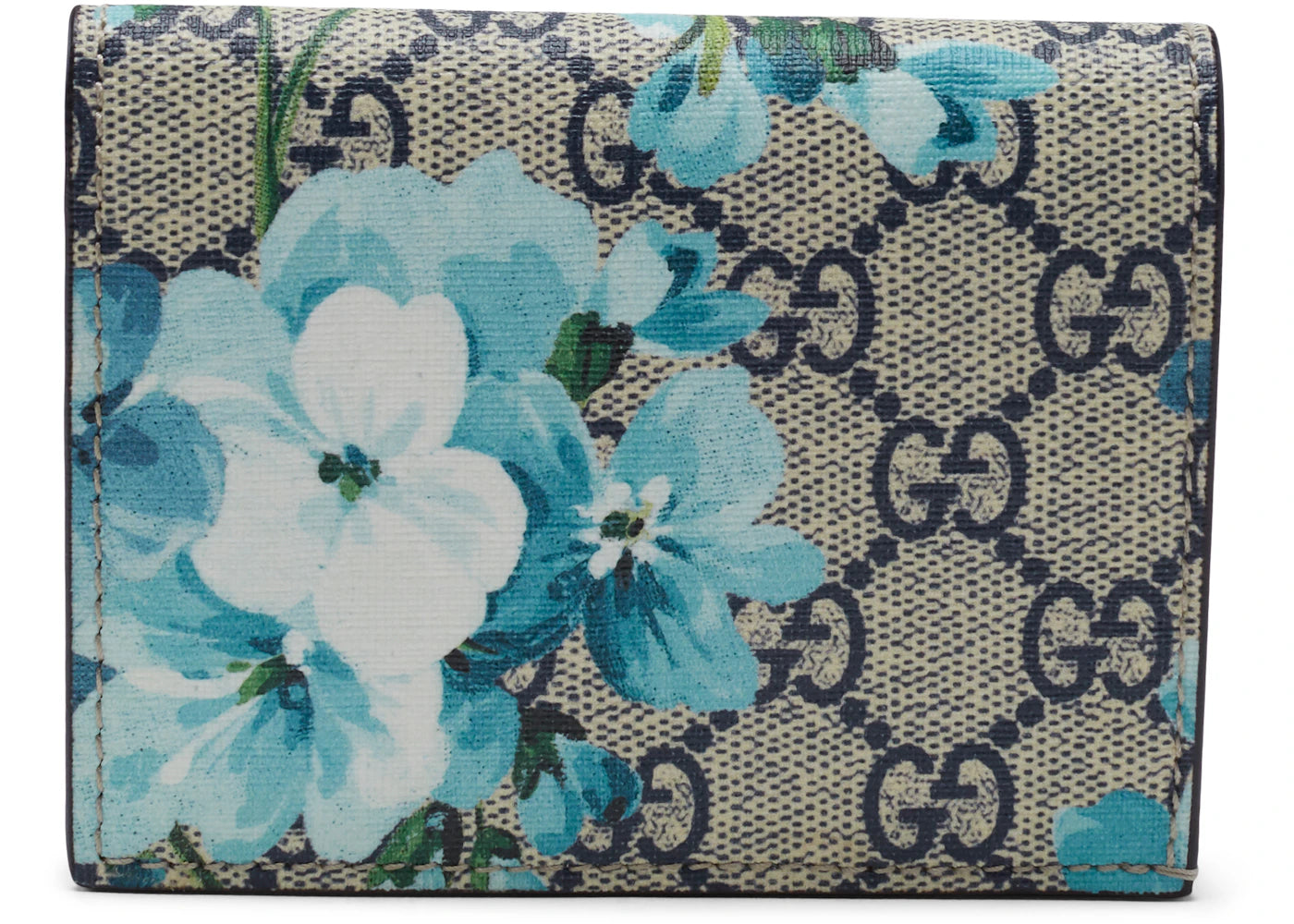 Gucci Card Case Wallet Blooms GG Supreme Blue/Beige/Red