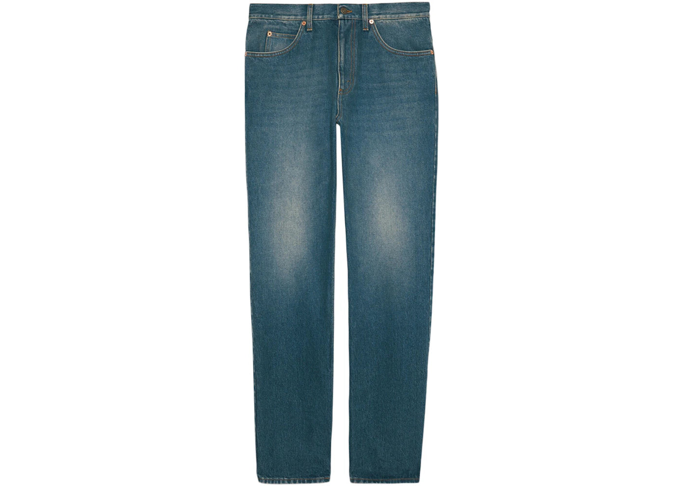 Gucci Washed Regular fit Jeans Stonewashed Blue Marbled Denim