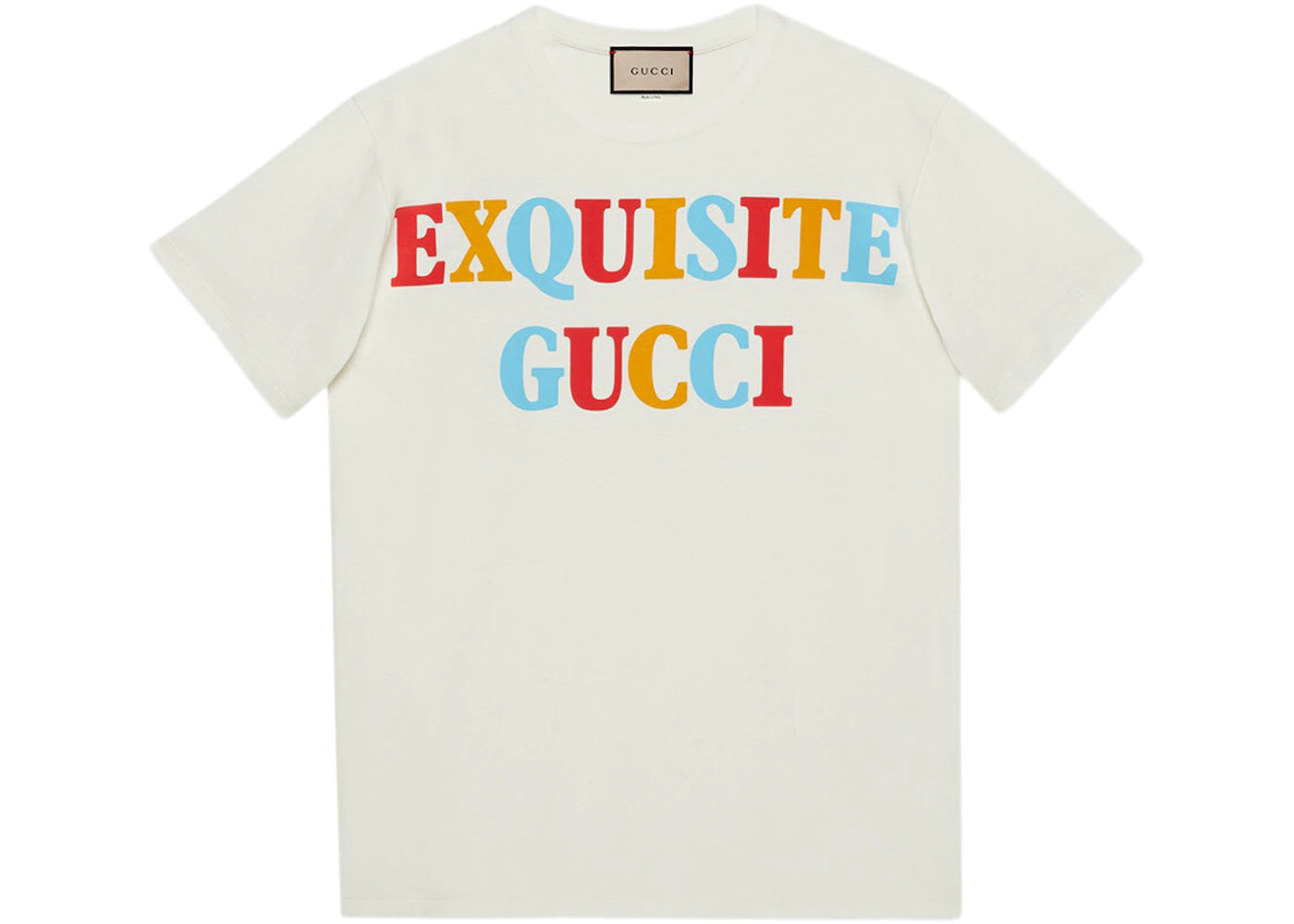 Gucci Women's Oversized Exquisite Gucci Heavy Cotton Jersey T-Shirt Off White/Multi