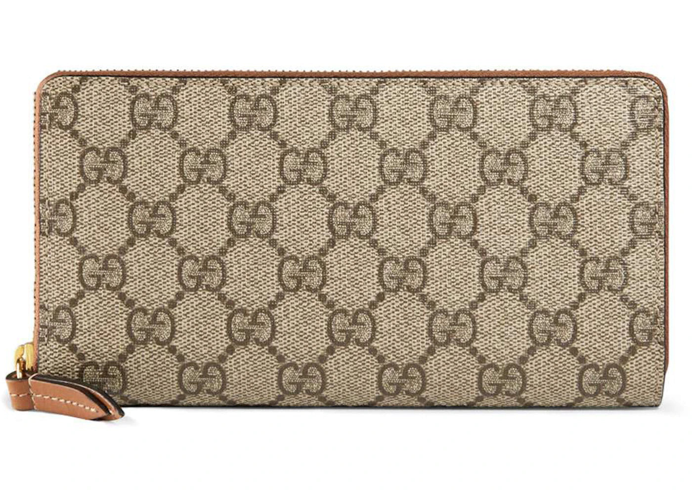 Gucci Zip Around Wallet GG Supreme Brown Lining