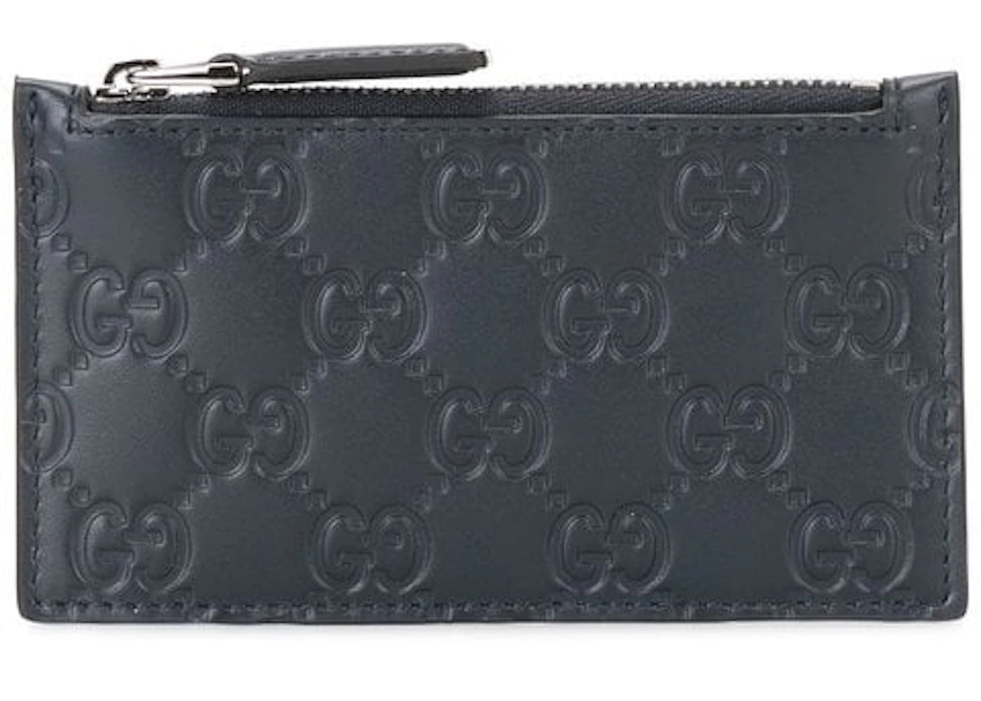 Gucci Zip Coin Pouch Card Case Guccissima Blue